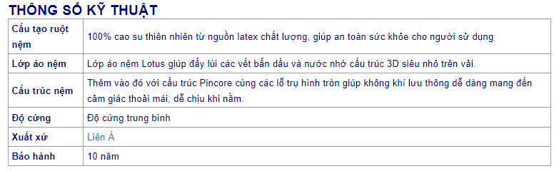 Giá Nệm Cao Su Thiên Nhiên Gấp 3 Foldaway Liên Á