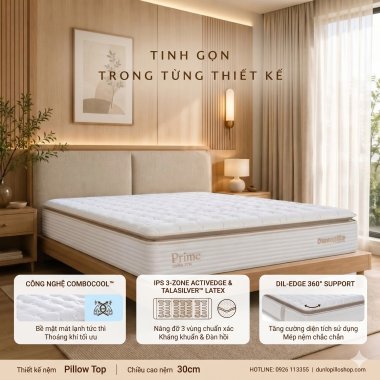 Nệm lò xo Dunlopillo Coolsilk Zen Prime